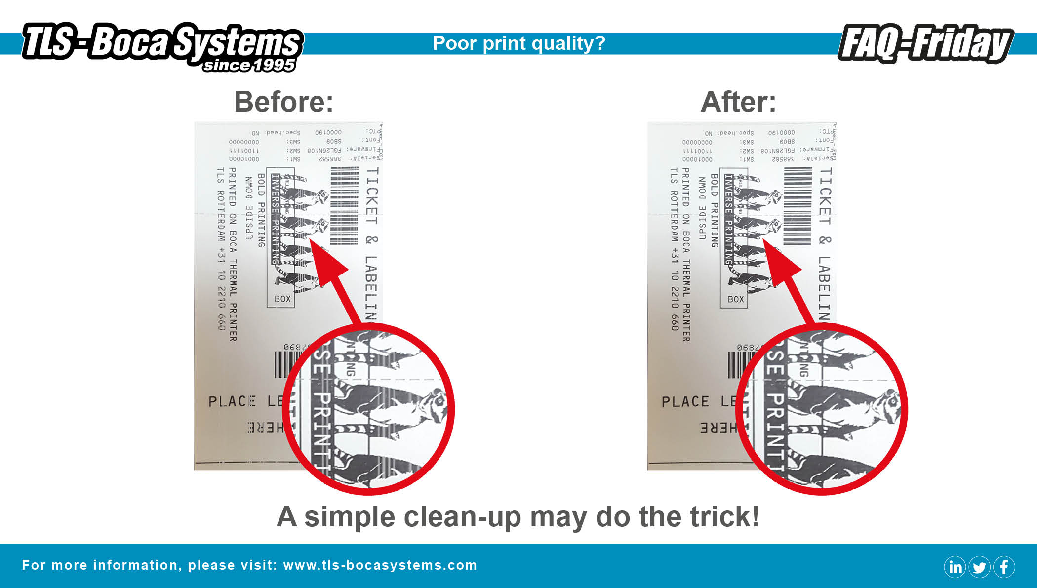 Blog FAQFriday Poor print quality? BOCA Printers, Thermal